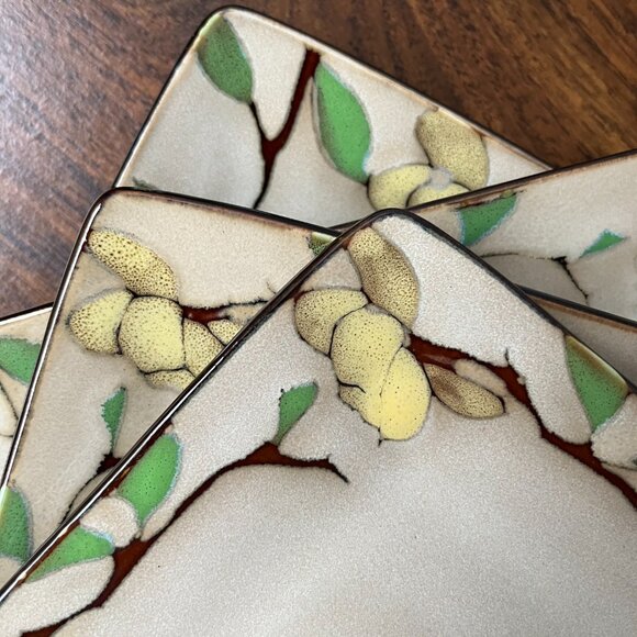 Gourmet Basics by Mikasa Emory 4 Salad / Dessert Plates Stoneware 8.5" - Picture 3 of 10